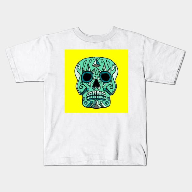 Candy skull 4 Kids T-Shirt by fakeface